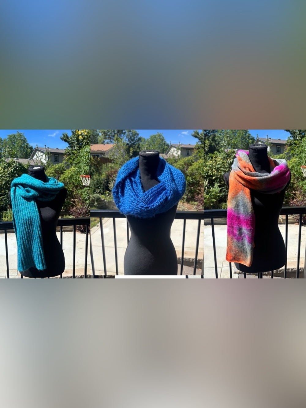 3 pack of various scarves